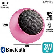 Mini Caixa de Som Bluetooth LES-M3 Lehmox - Rosê